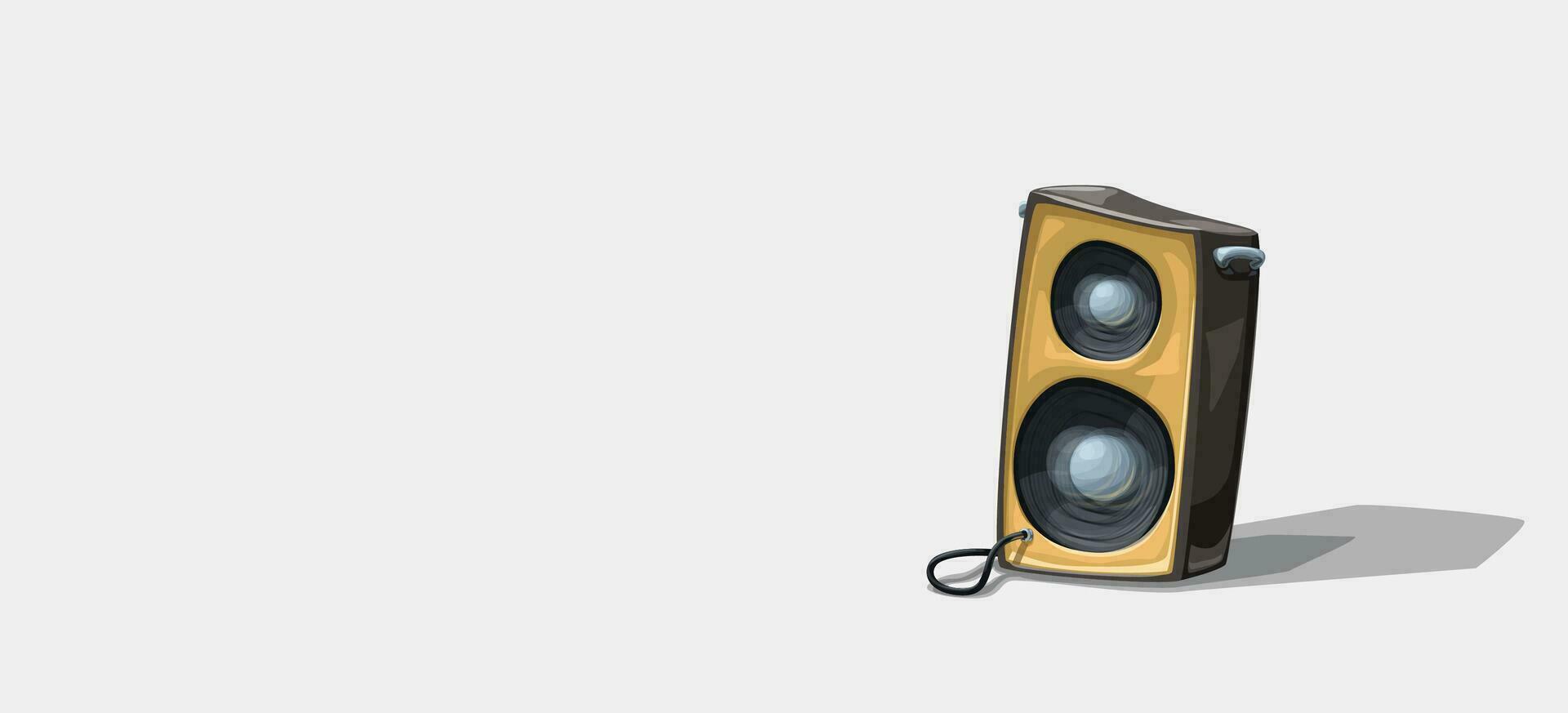 cartoon speaker on wide background vector