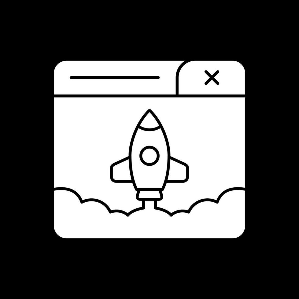 Rocket Launch Vector Icon Design
