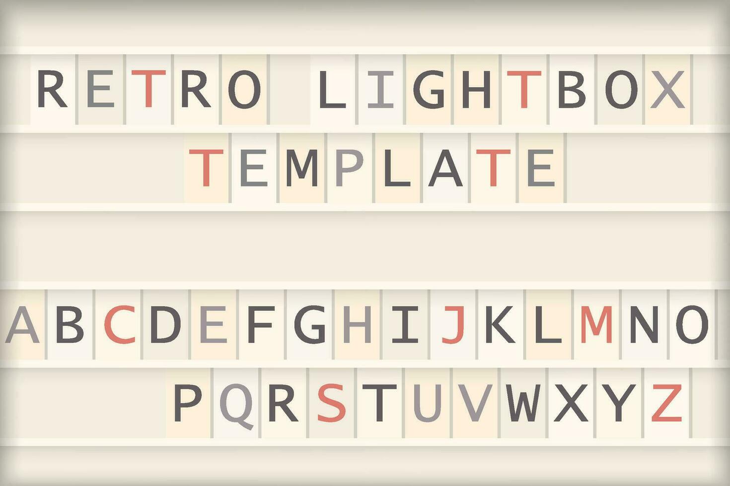 ligero caja tablero con alfabeto caracteres modelo vector