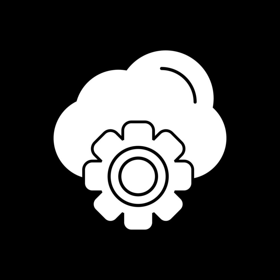 nube ajustes vector icono diseño