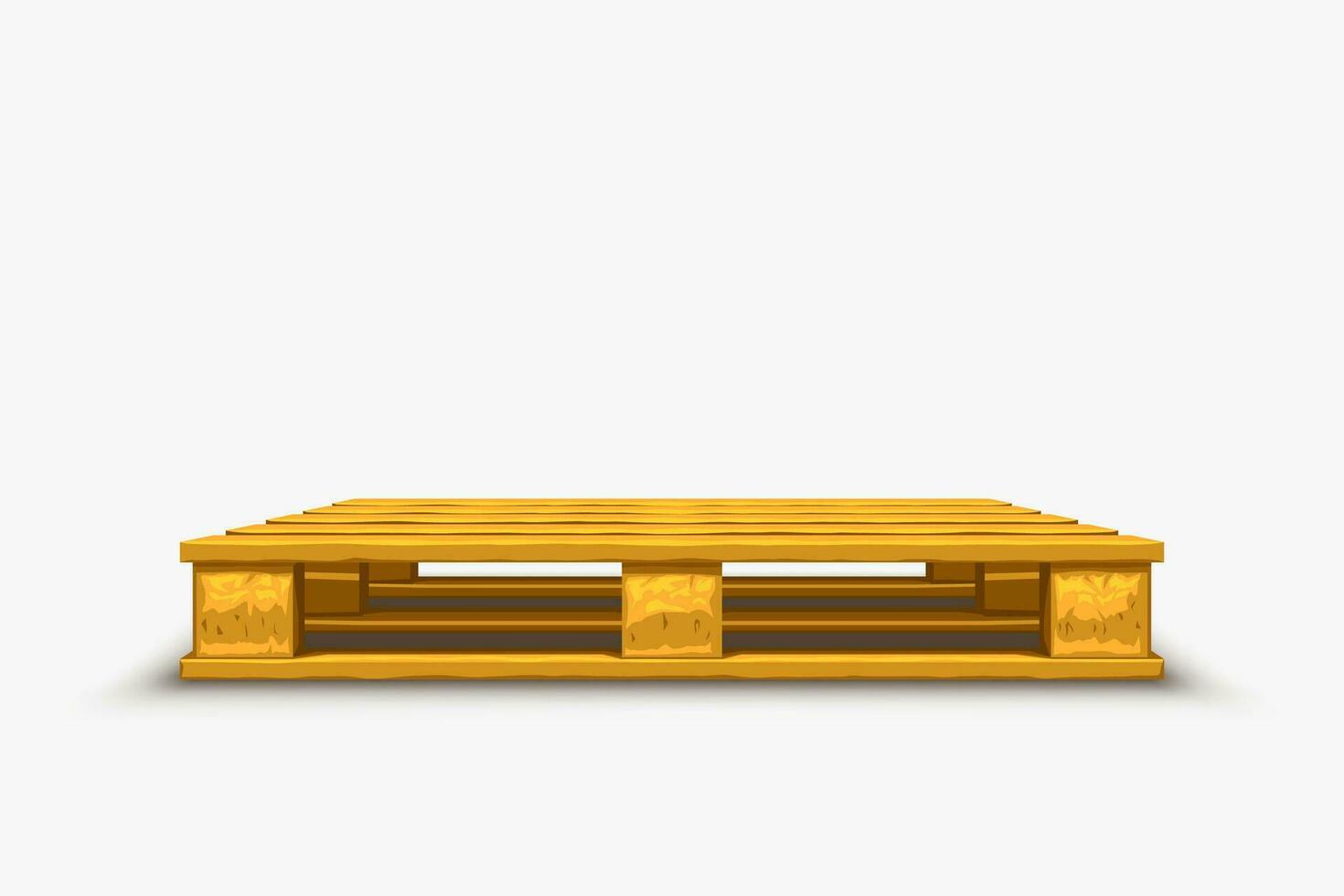 wooden pallet empty on white vector
