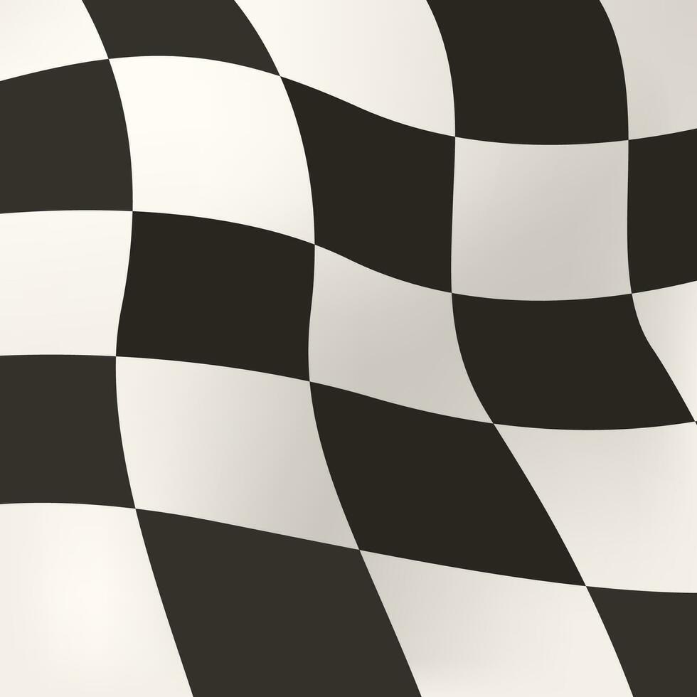 race flag warped square format vector