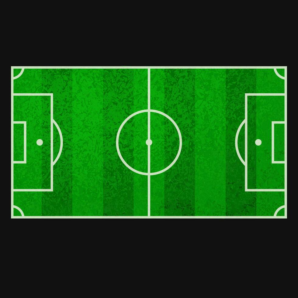 realistic soccer field top view vector