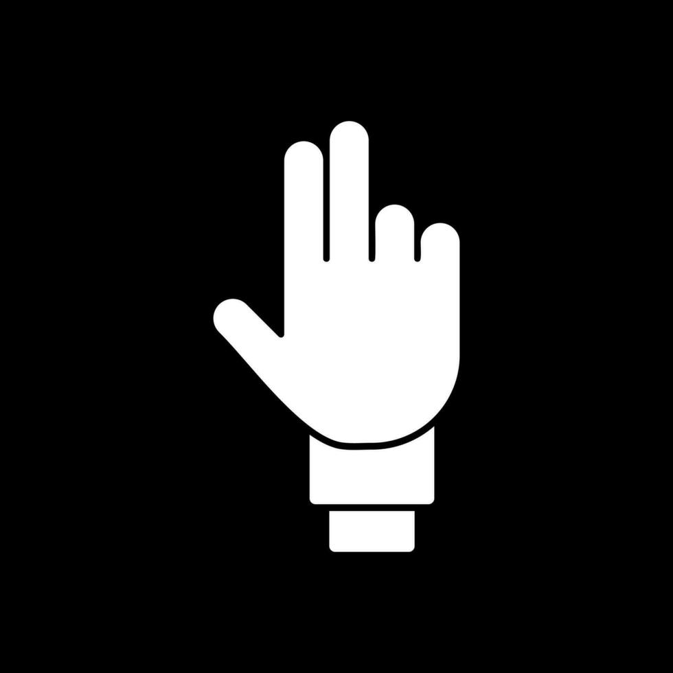 Three Fingers Vector Icon Design