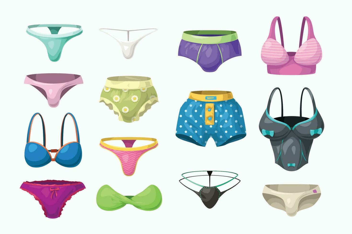 Female underwear types Stock Vector by ©antoshkaforever 79715432