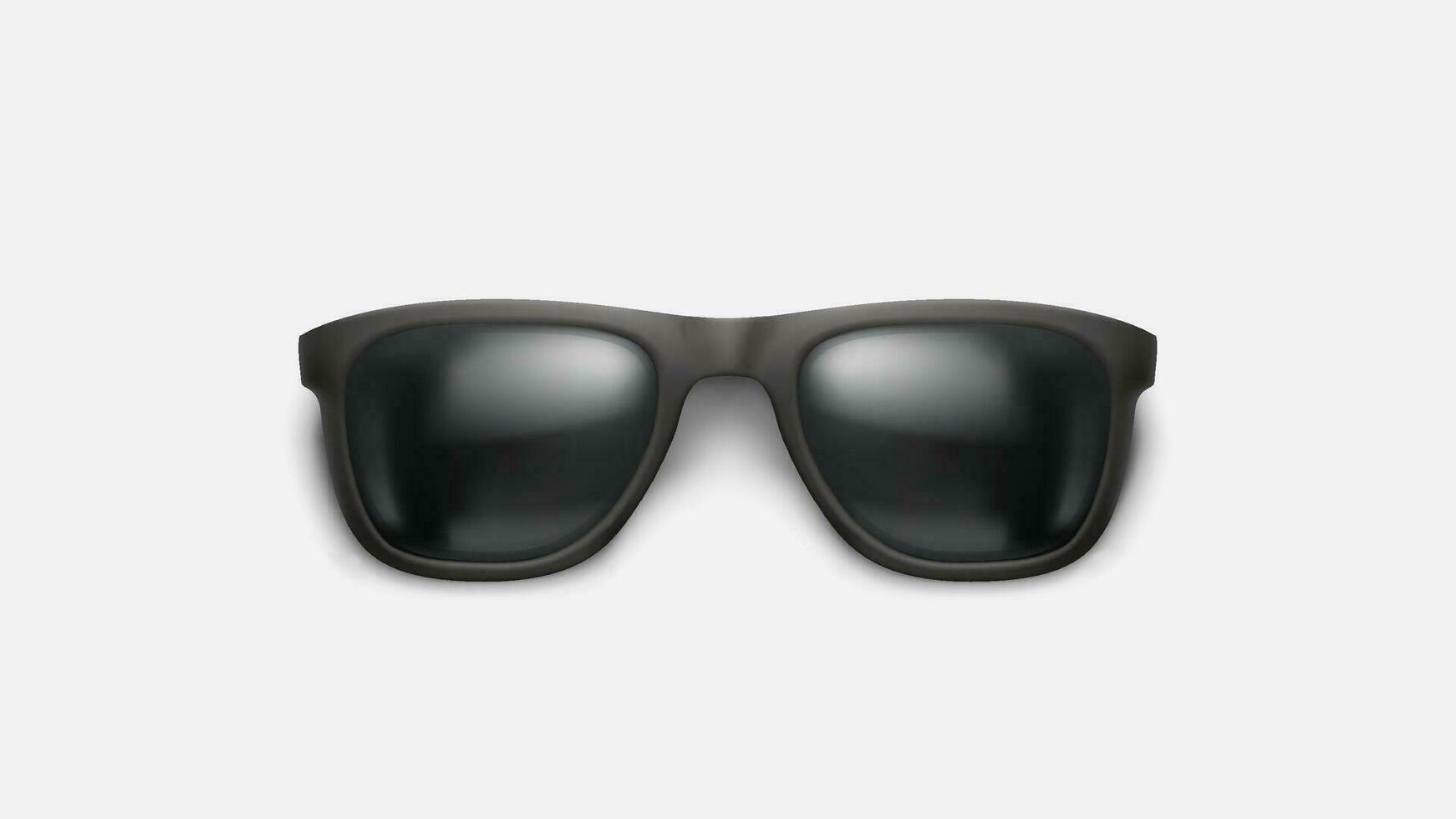 realistic modern sunglasses with shadow vector