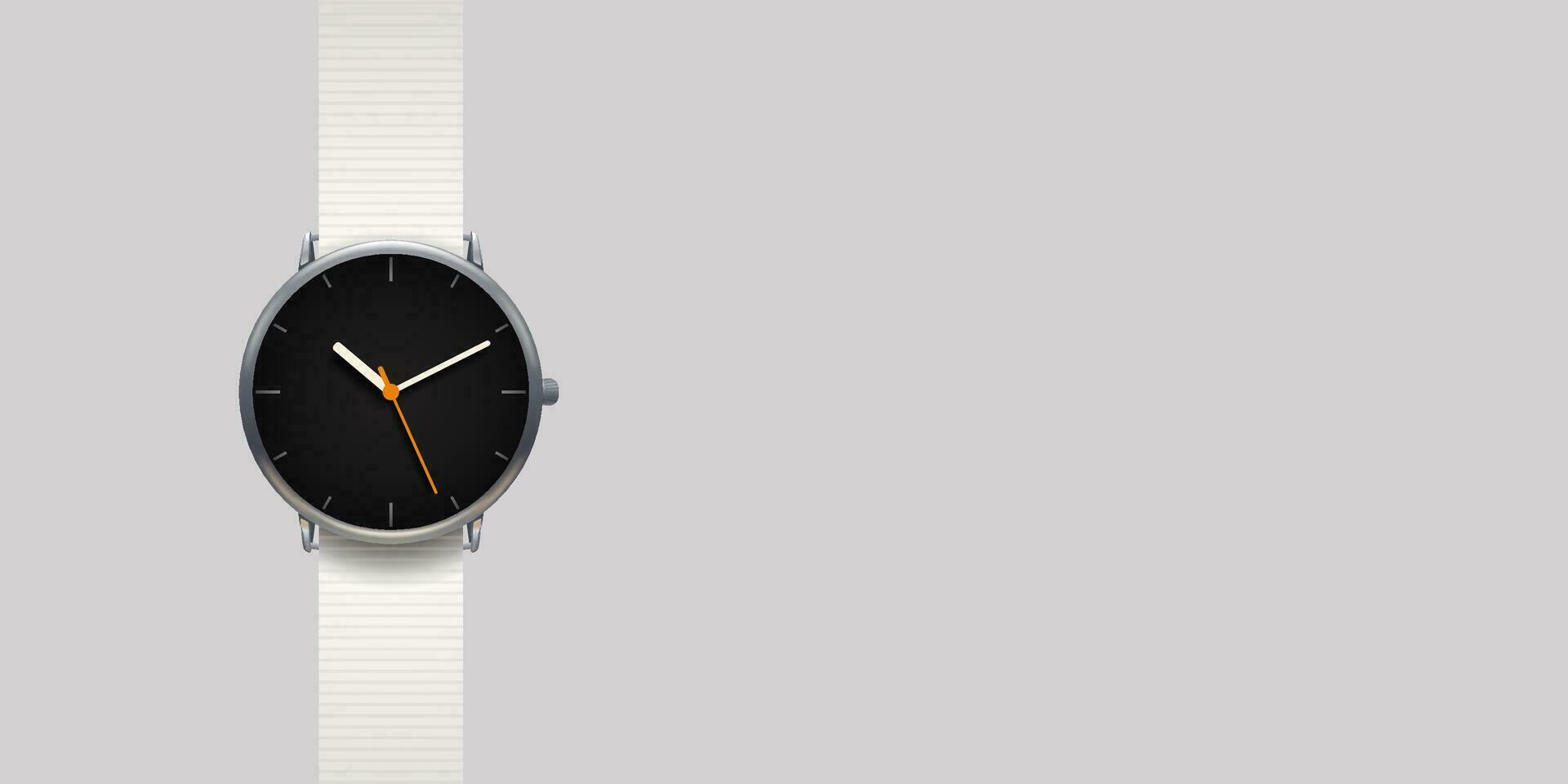 moderno clásico reloj en gris antecedentes vector