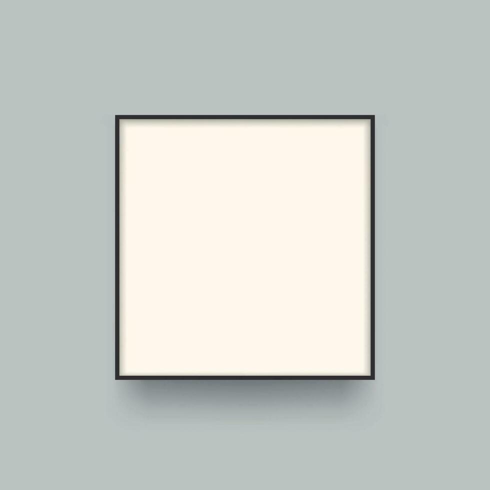 realistic light box front view with shadow vector