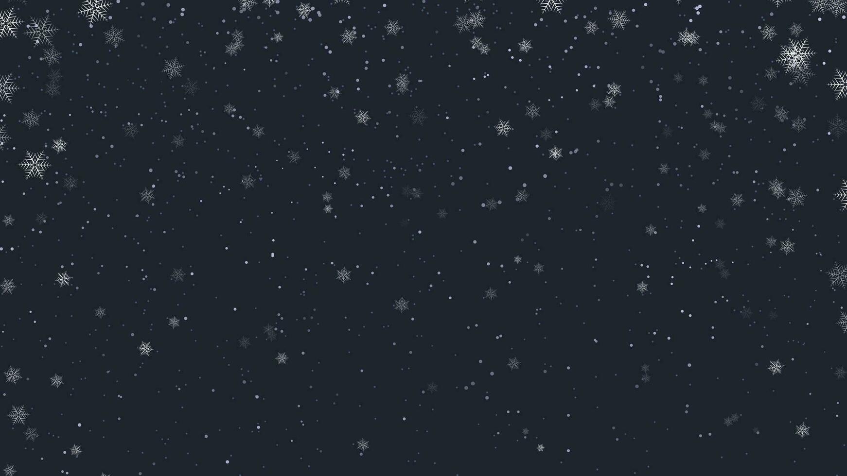 a lot of snowflakes on dark background vector