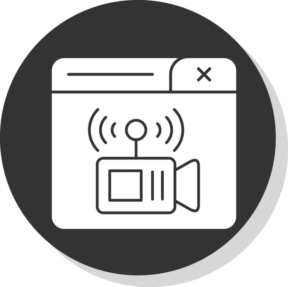 Live Stream Vector Icon Design