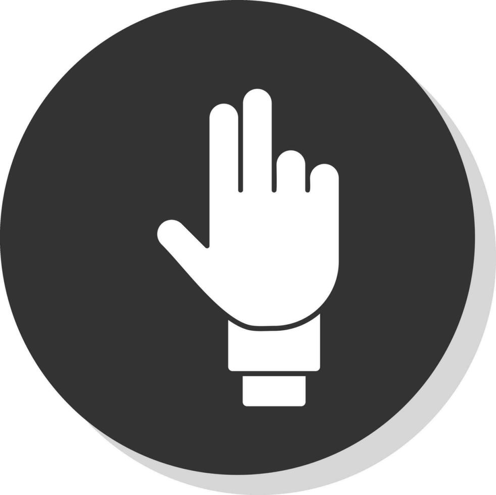 Three Fingers Vector Icon Design
