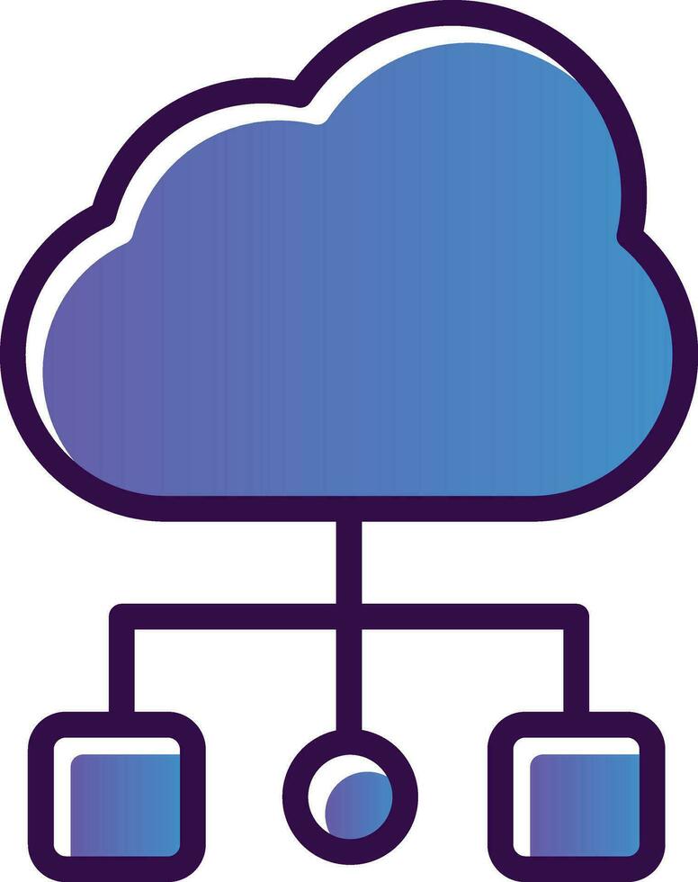 diseño de icono de vector de computación en la nube