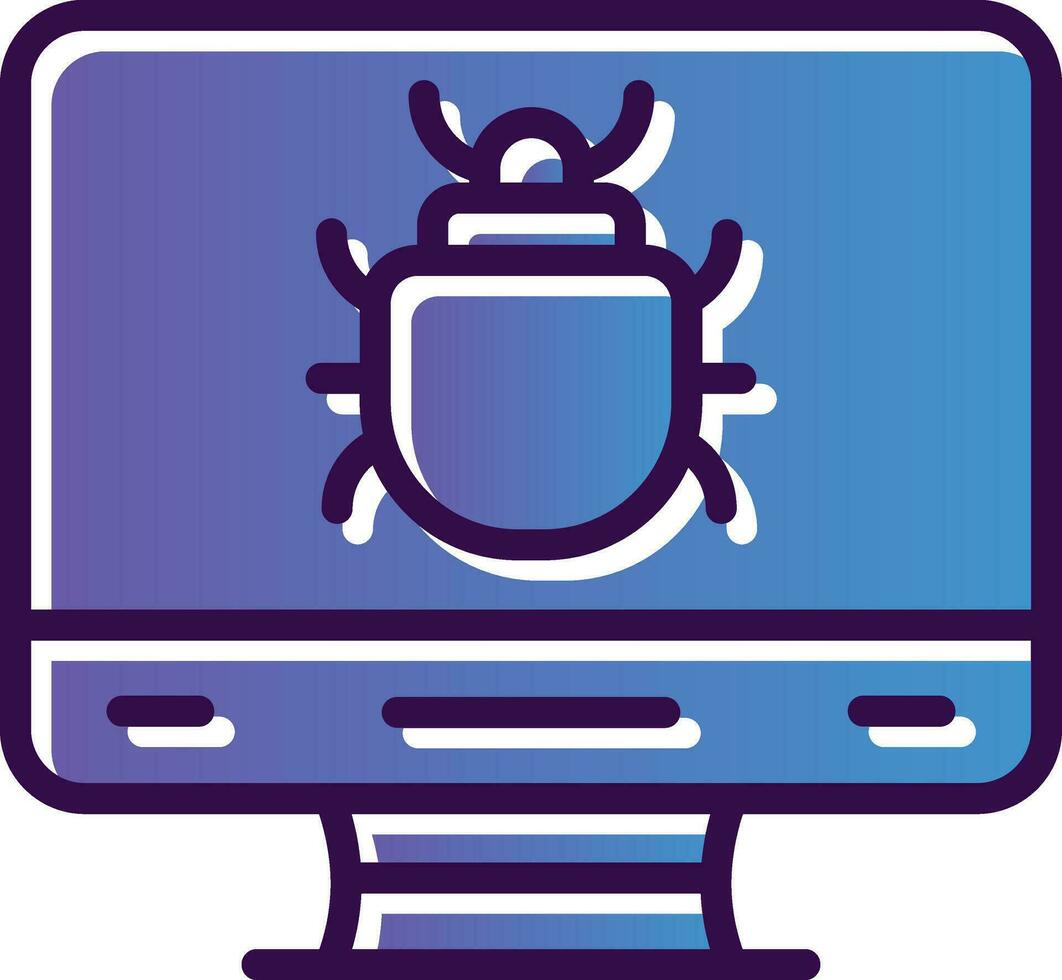 Computer Bug Vector Icon Design