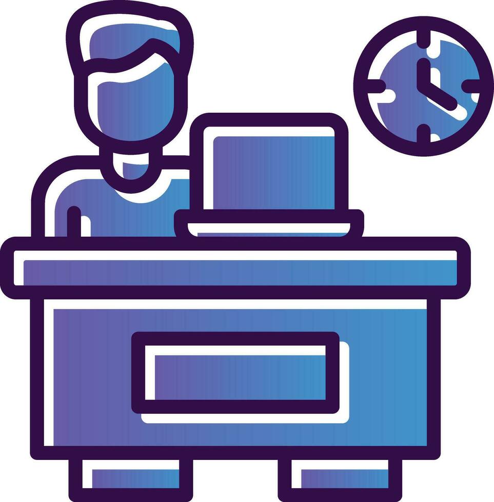 Over timing Vector Icon Design