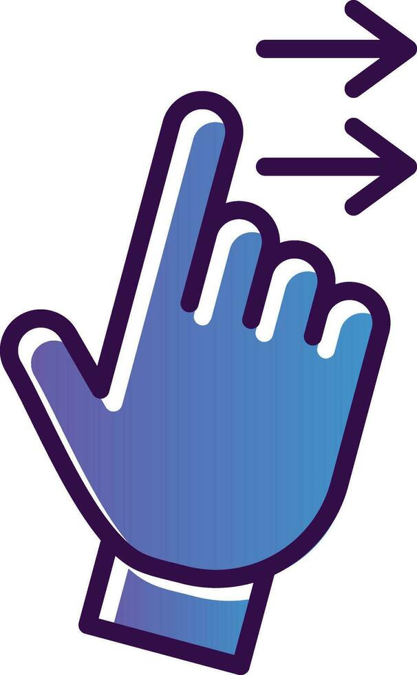 Swipe Right Vector Icon Design