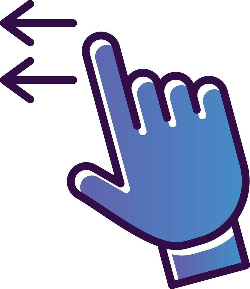 Swipe Left Vector Icon Design