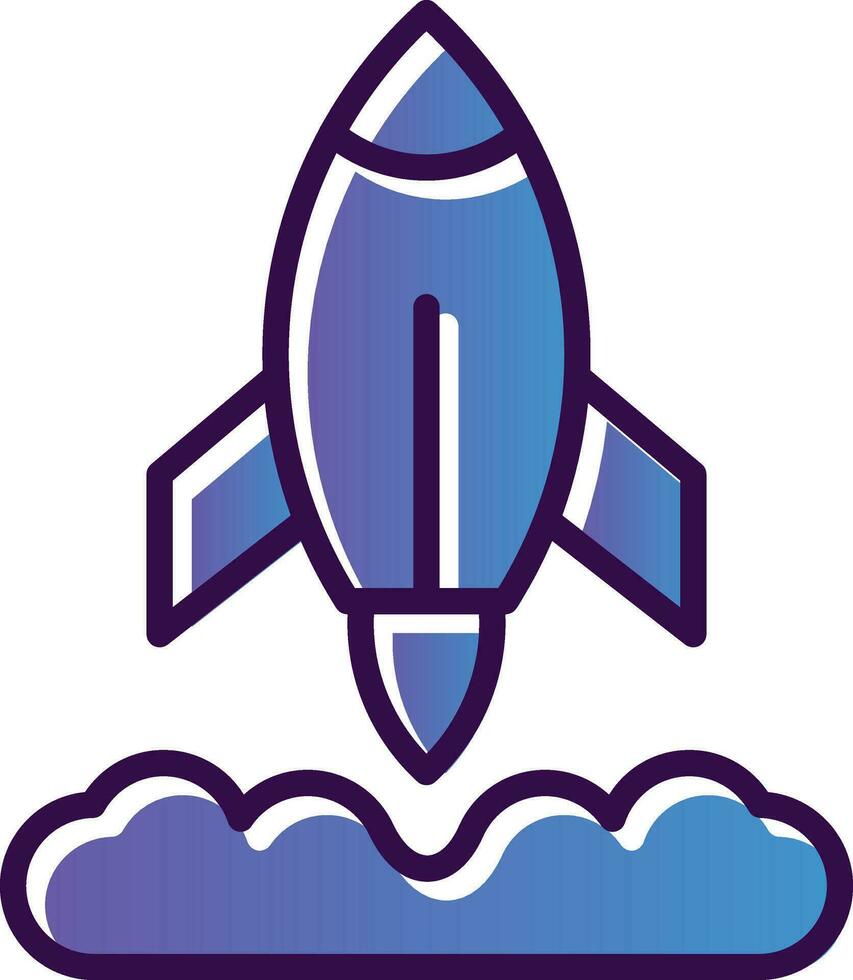 Rocket Launch Vector Icon Design