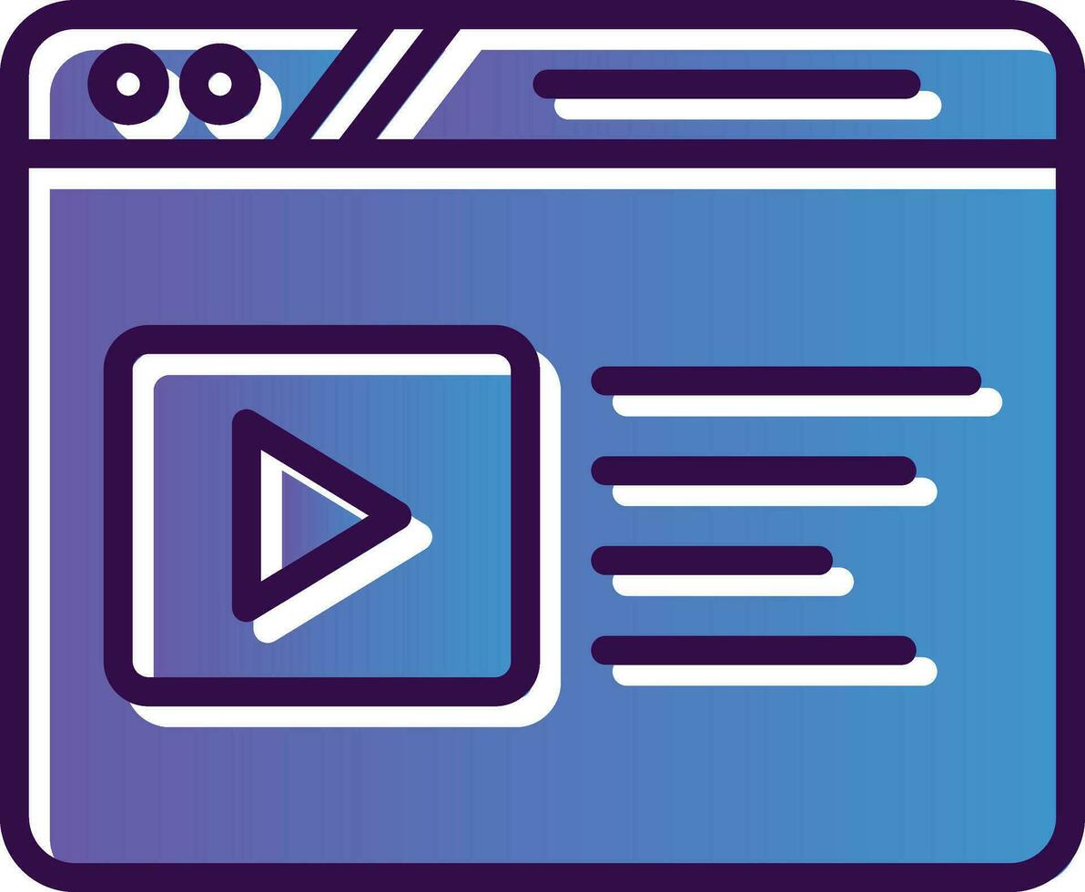 Video Web Vector Icon Design