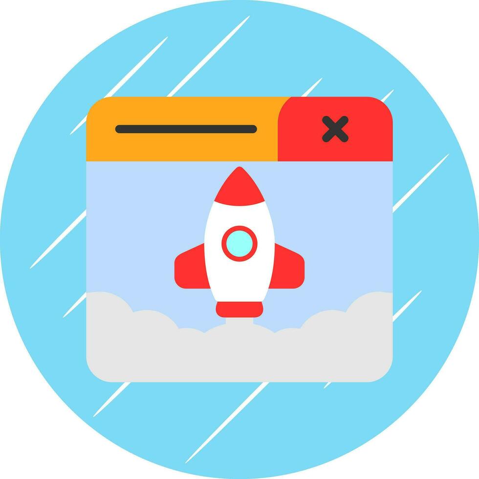 Rocket Launch Vector Icon Design