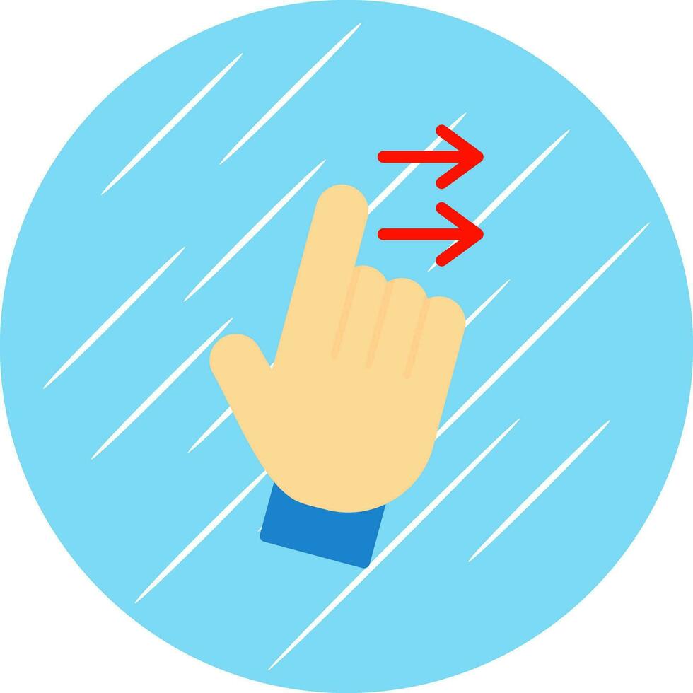 Swipe Right Vector Icon Design