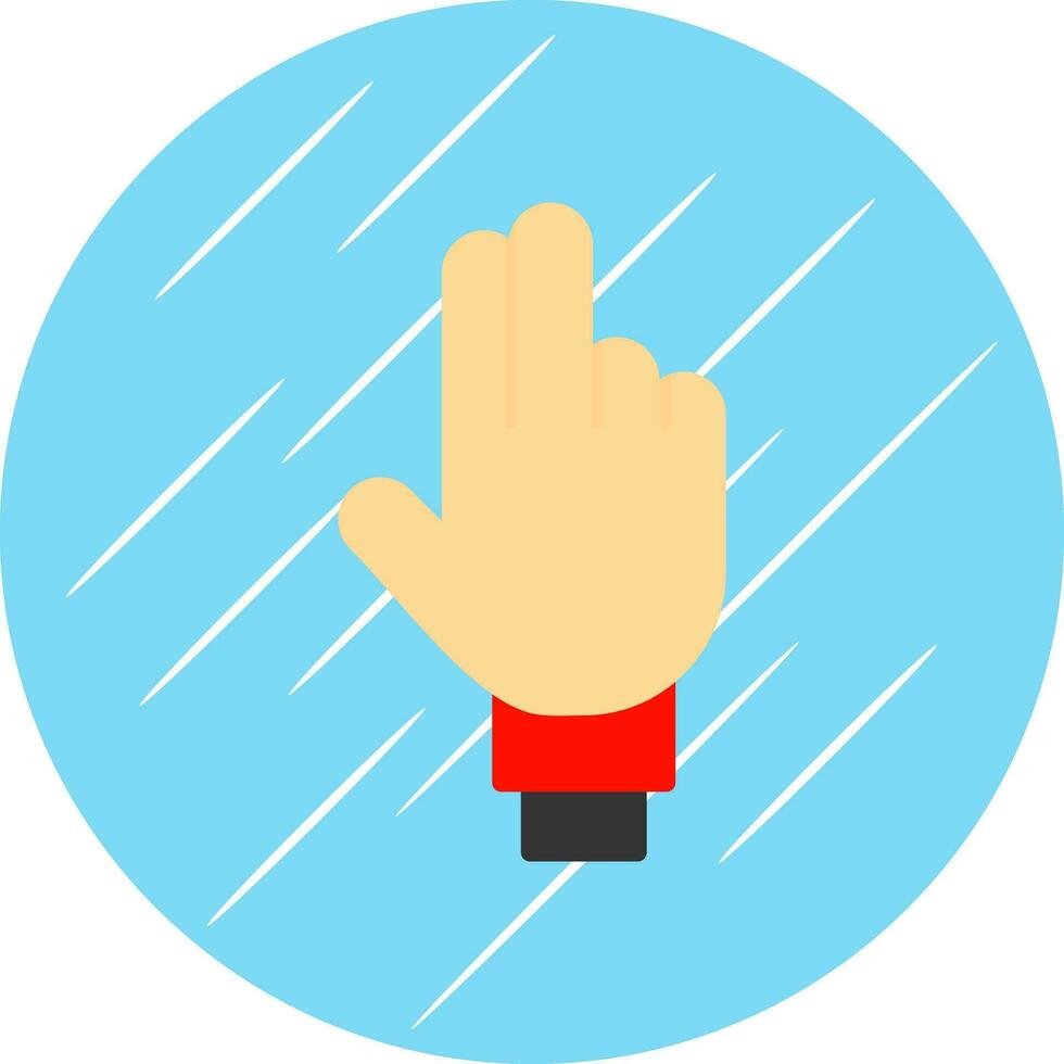 Three Fingers Vector Icon Design