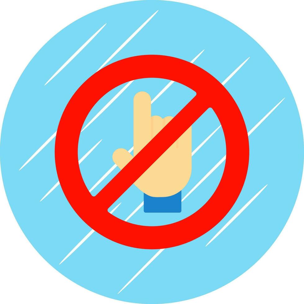 Do Not Touch Vector Icon Design