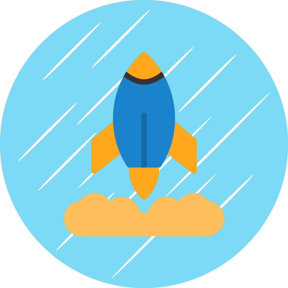 Rocket Launch Vector Icon Design