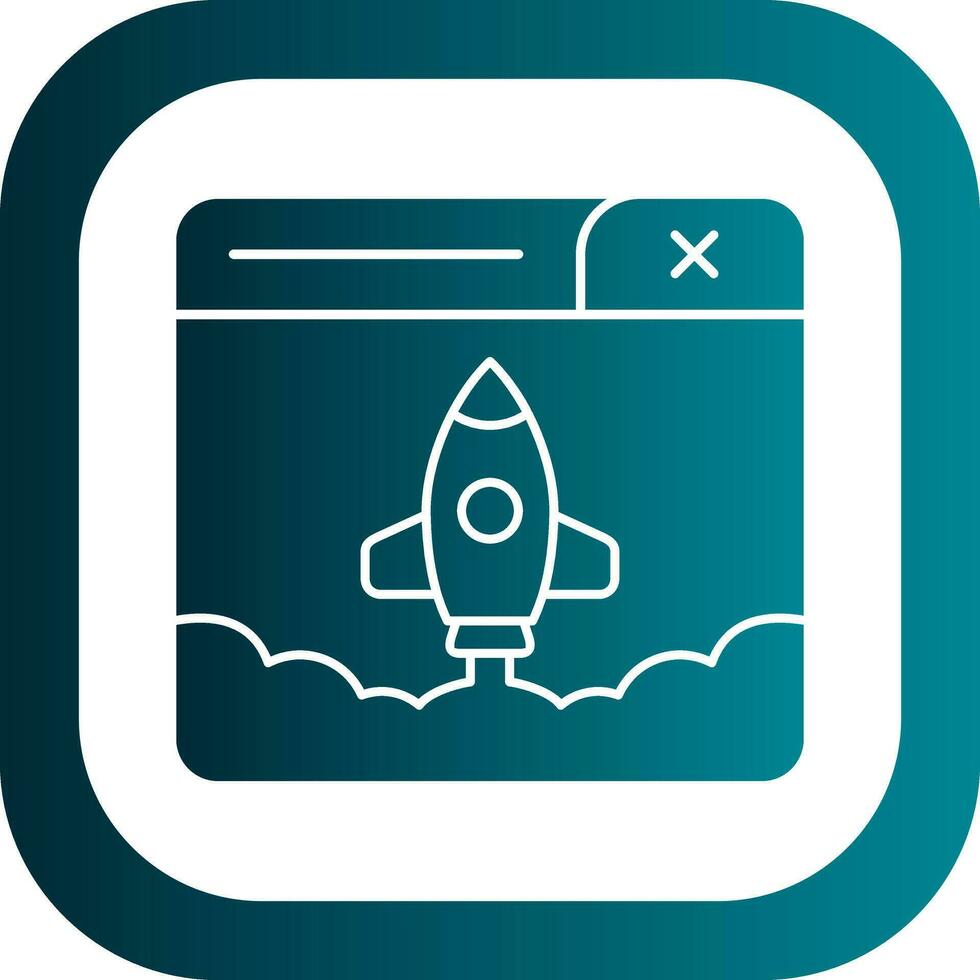 Rocket Launch Vector Icon Design