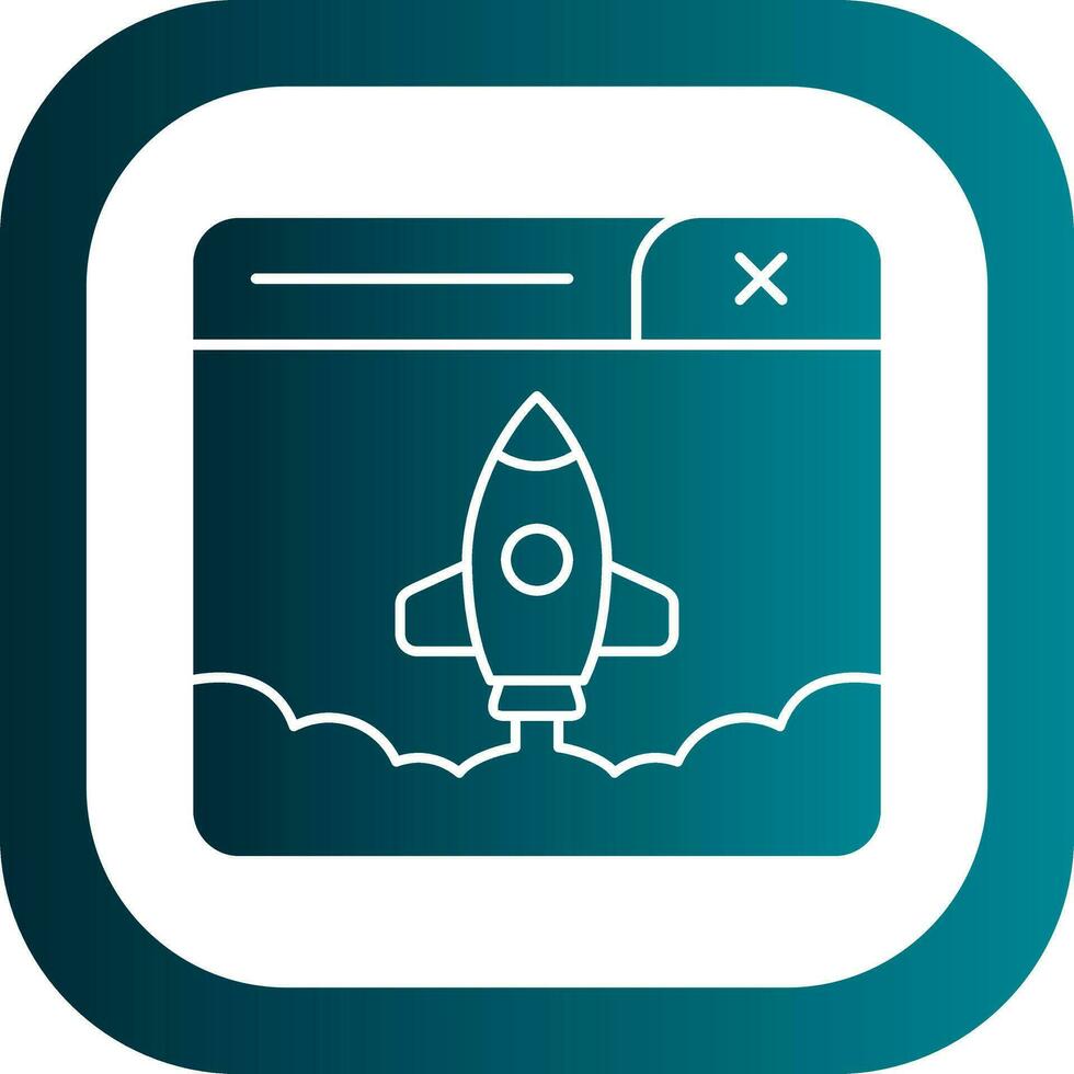 Rocket Launch Vector Icon Design