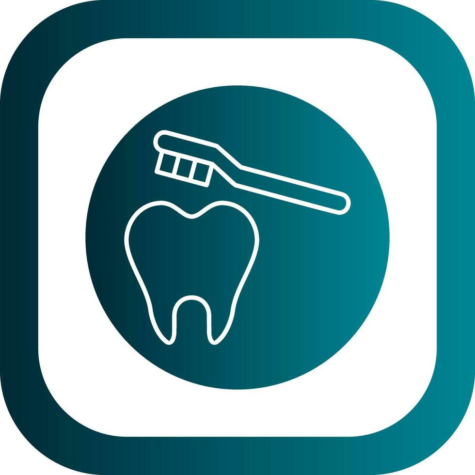 Cleaning Tooth Vector Icon Design