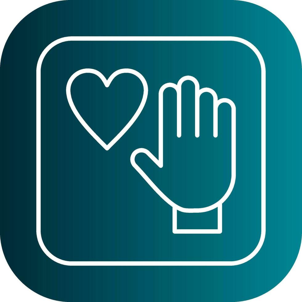 Palm Of Hand Vector Icon Design