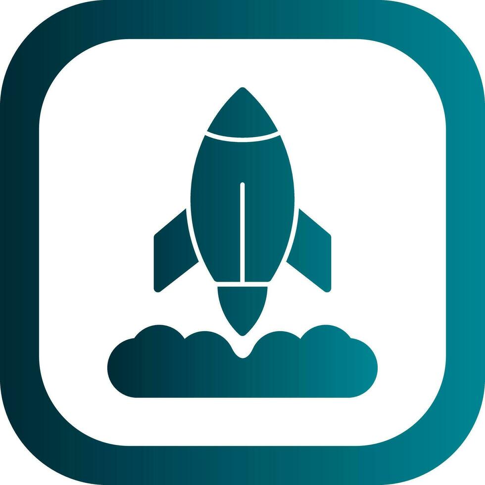 Rocket Launch Vector Icon Design