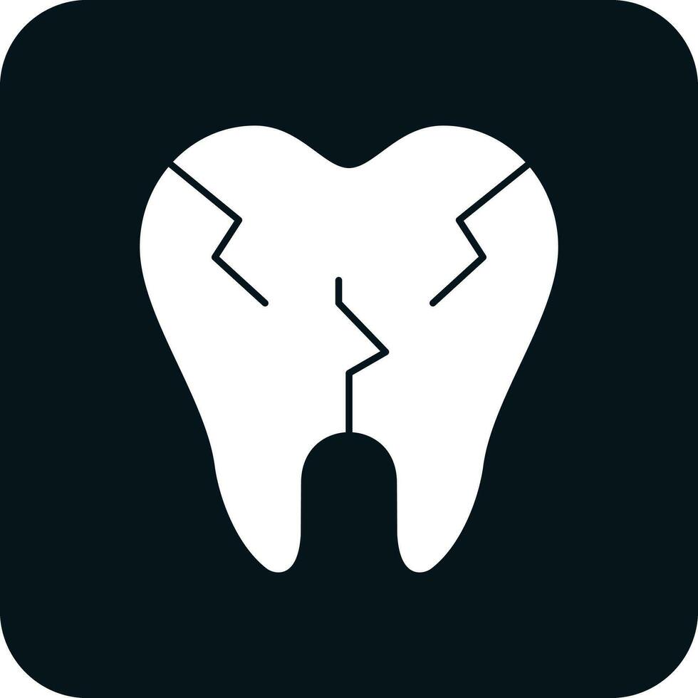 Broken Tooth Vector Icon Design