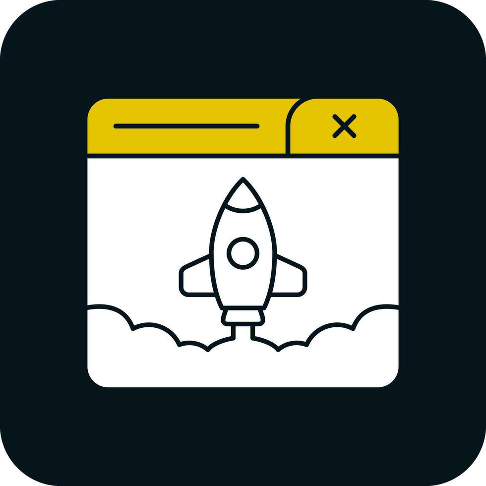 Rocket Launch Vector Icon Design