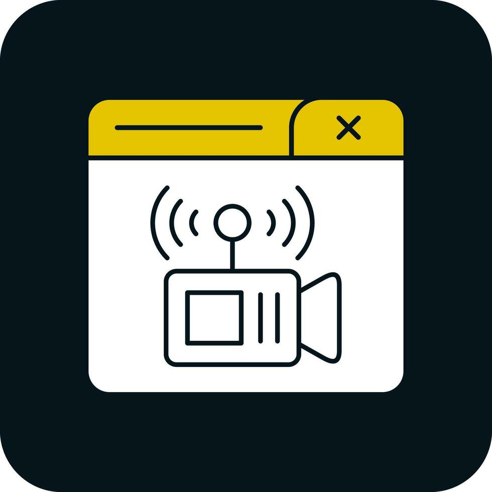 Live Stream Vector Icon Design