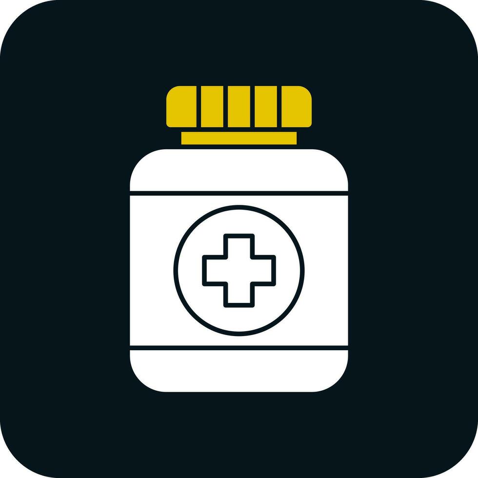 Pills Bottle Vector Icon Design