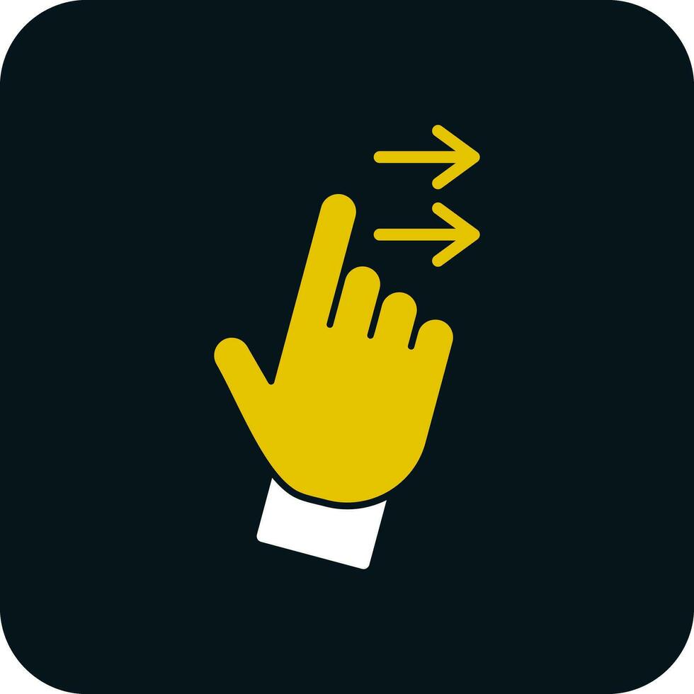 Swipe Right Vector Icon Design