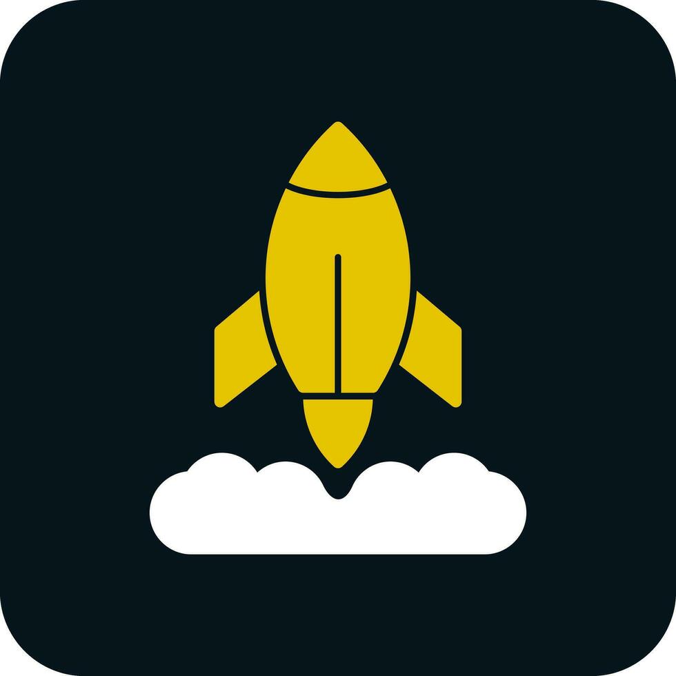Rocket Launch Vector Icon Design