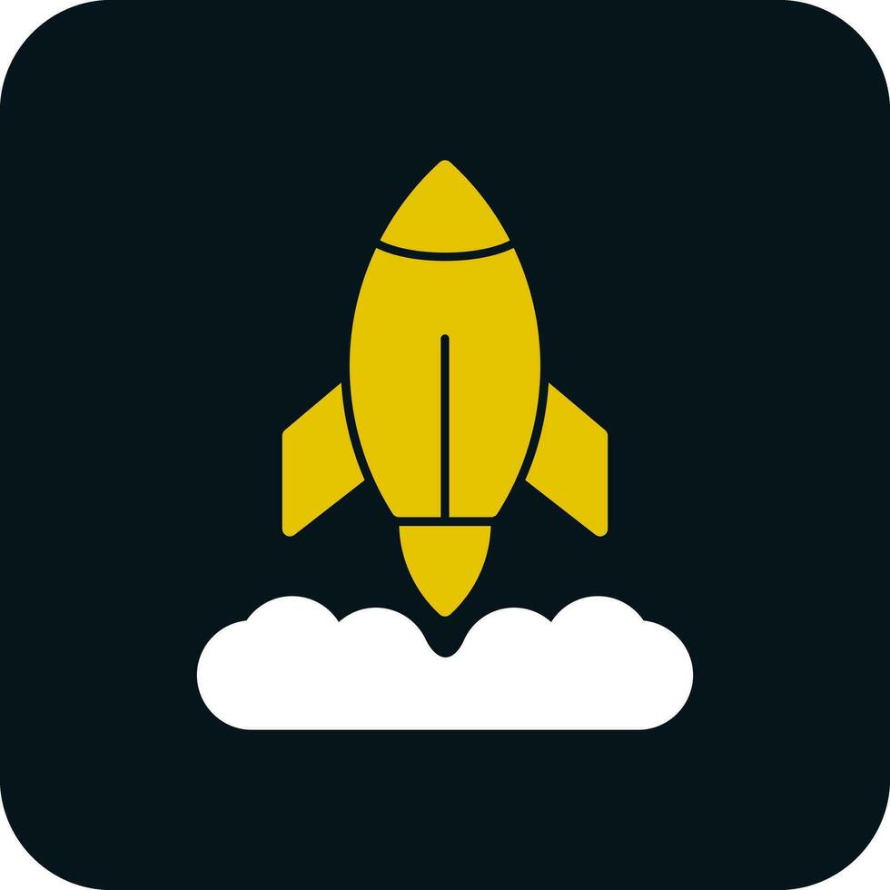 Rocket Launch Vector Icon Design