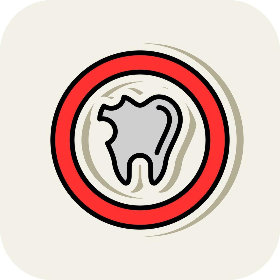 caries vector icono diseño