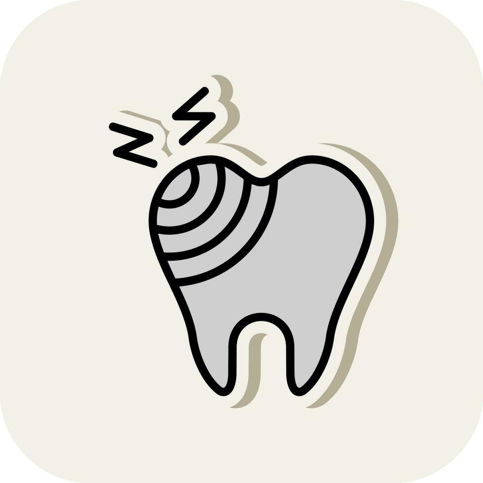 Broken Tooth Vector Icon Design