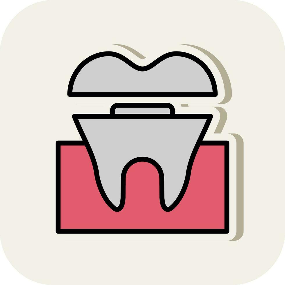 dental corona vector icono diseño