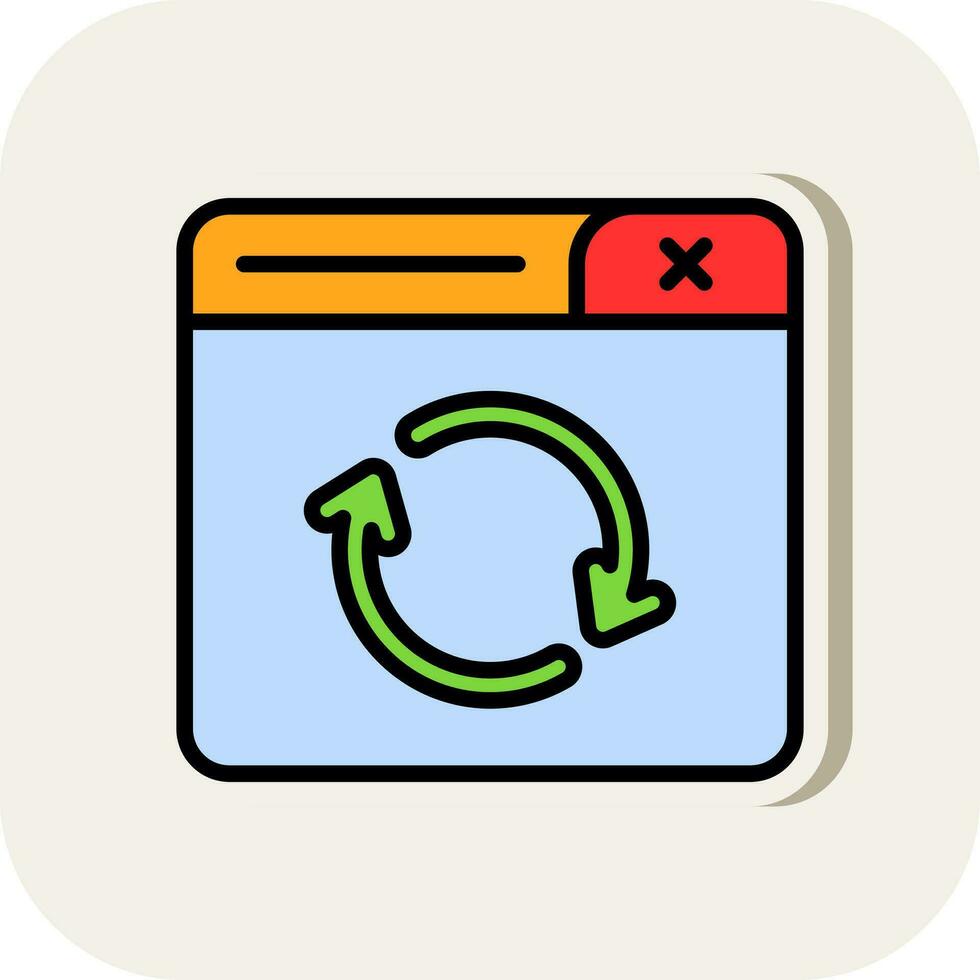 Refresh Page Vector Icon Design