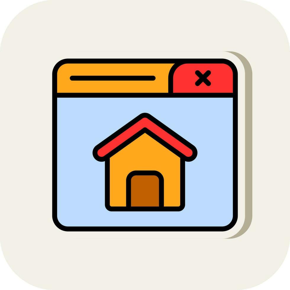 hogar página vector icono diseño