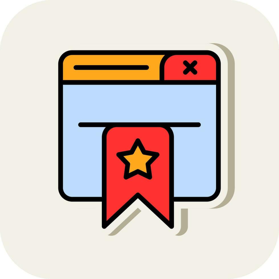 Bookmarked Vector Icon Design