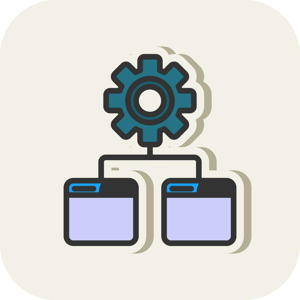 Batch Processing Vector Icon Design