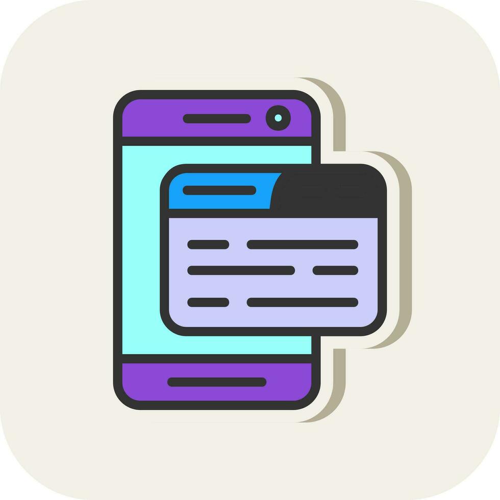 Mobile App Vector Icon Design