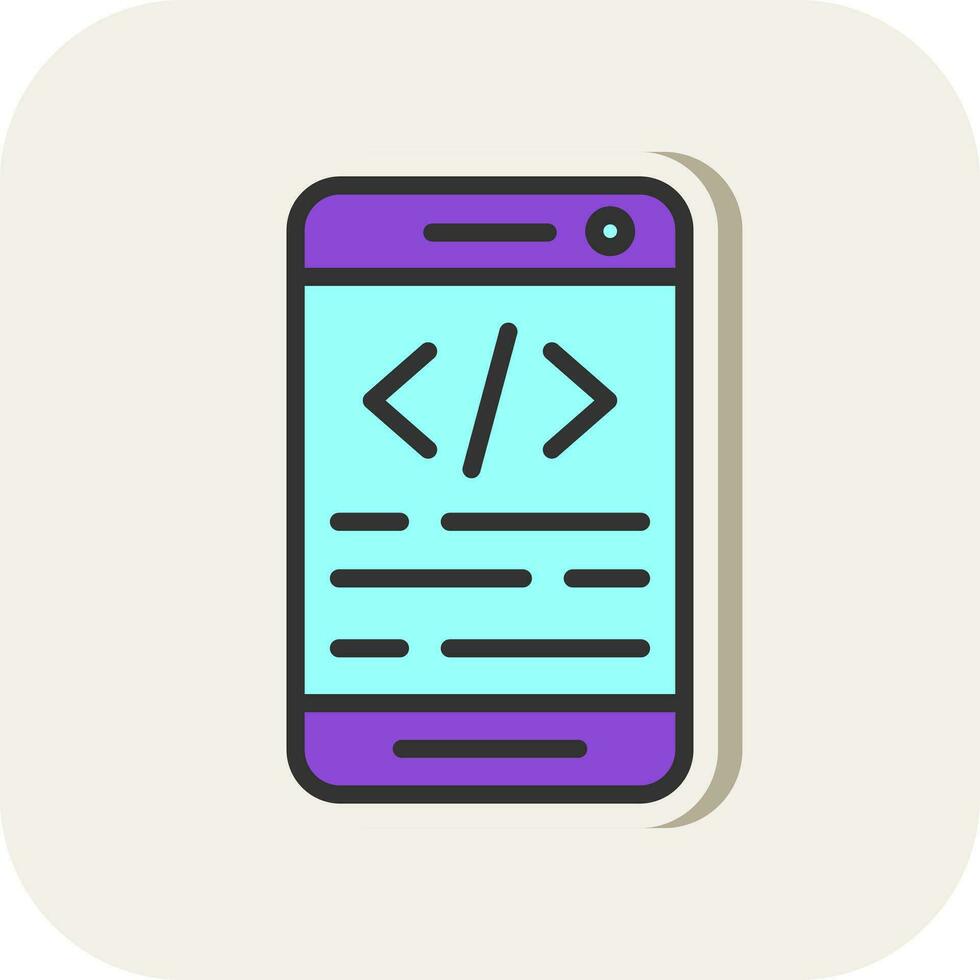 App coding Vector Icon Design