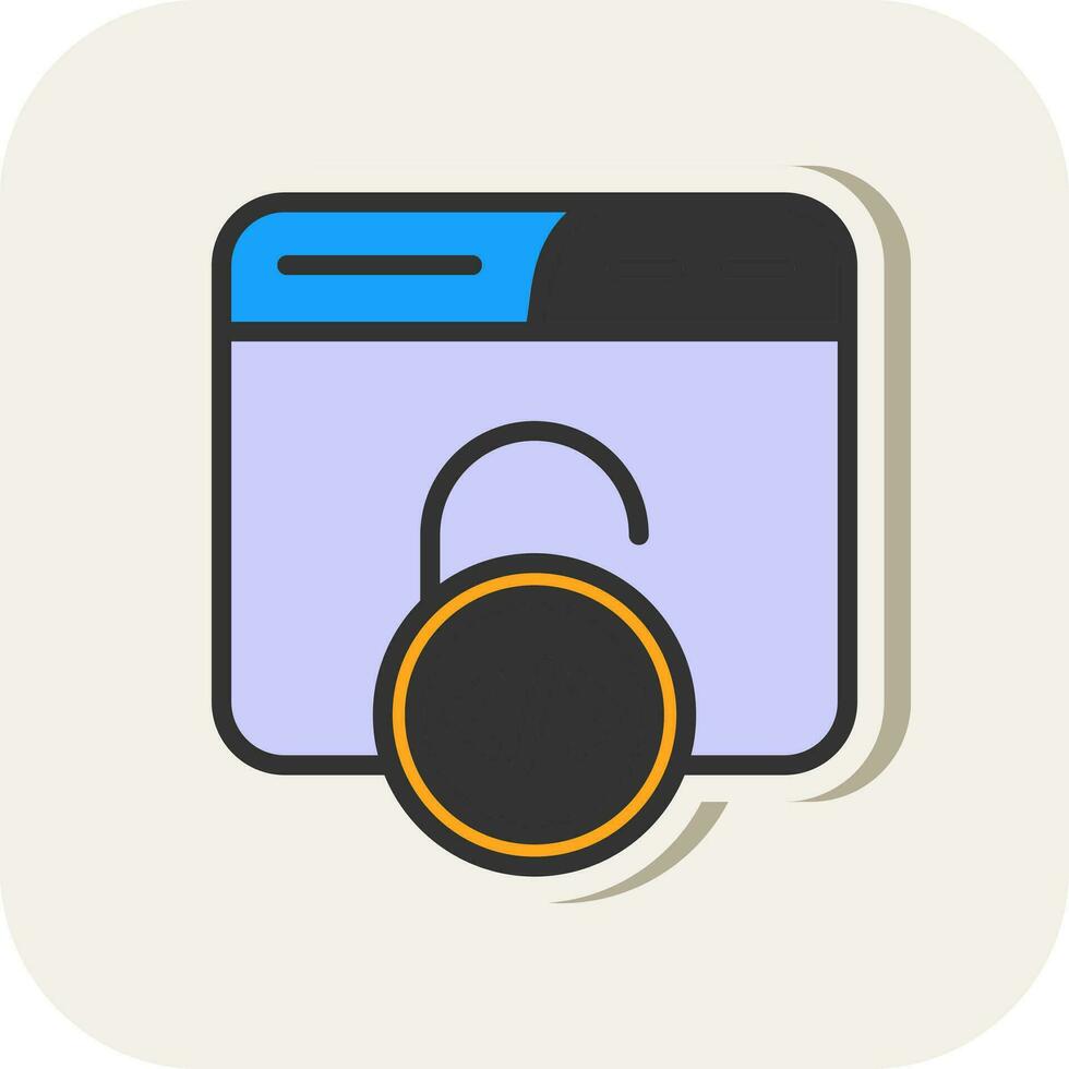 Unsecured Vector Icon Design