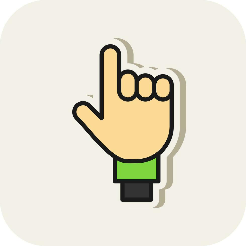 One Finger Vector Icon Design